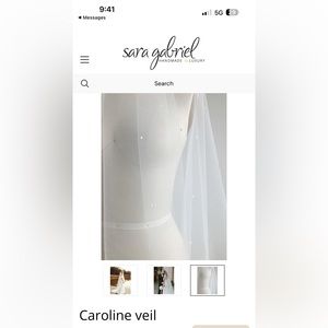Sara Gabriel Caroline Veil with pearls